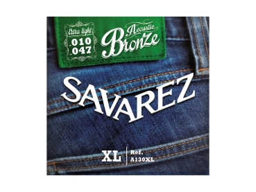 SAVAREZ Saitensatz für Westerngitarre, Acoustic Bronze 80/20, XLight .010 - .047